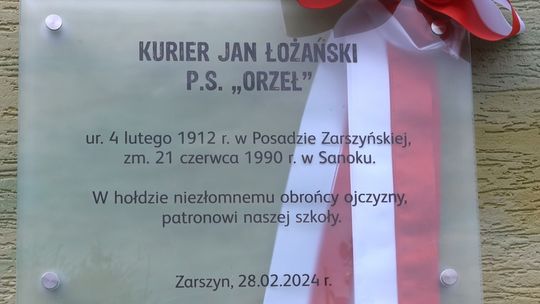 Kurier Jan Łożański patronem Szkoły Podstawowej w Zarszynie