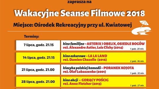 Wakacyjne Kino Plenerowe na Kwiatowej