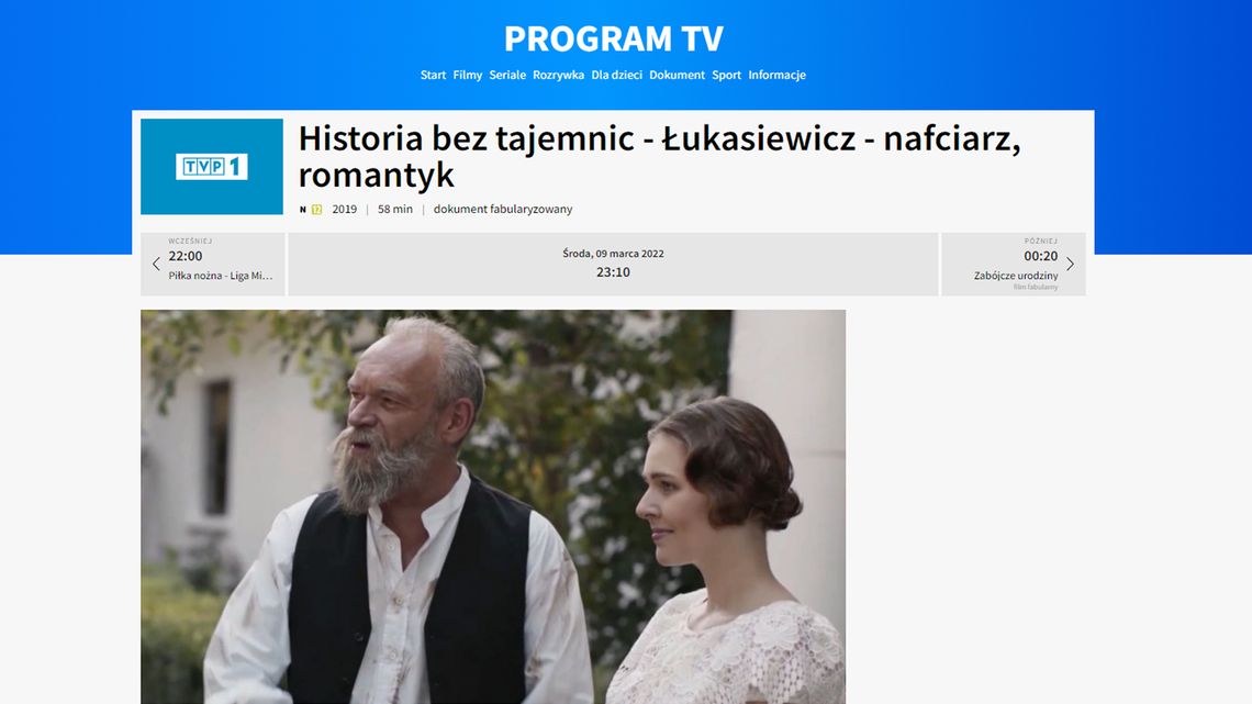 „Łukasiewicz – nafciarz romantyk” ponownie w Telewizji Polskiej!