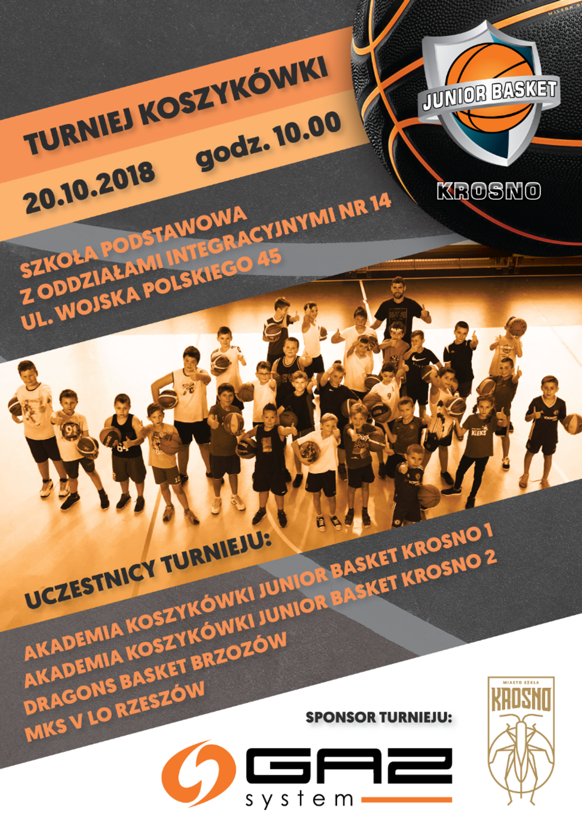 Turniej młodych adeptów koszykówki - Akademia Junior Basket Krosno
