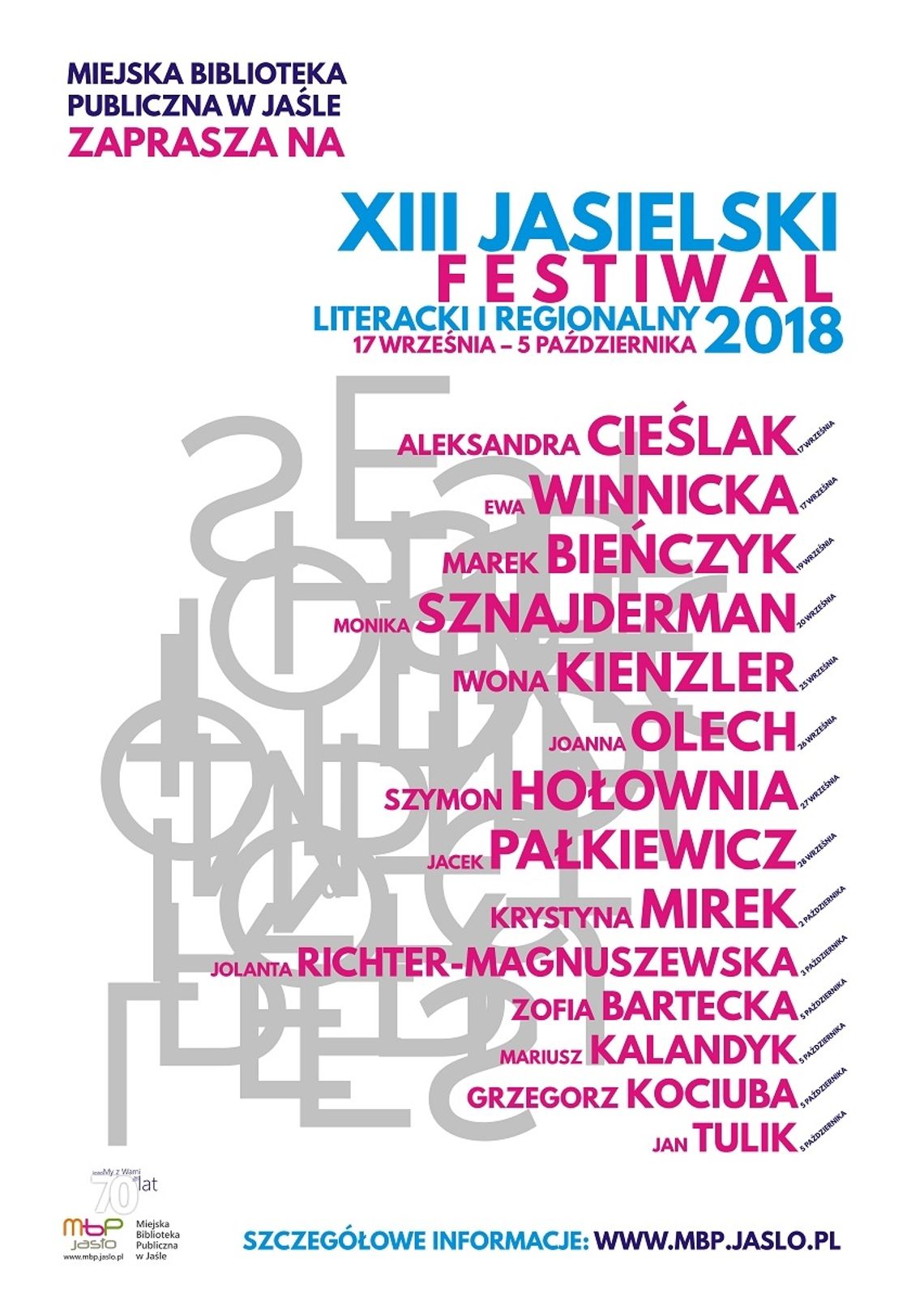 XIII Jasielski Festiwal Literacki i Regionalny