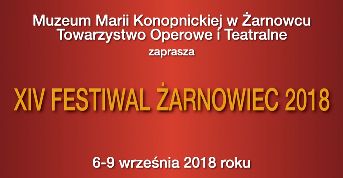 Zaproszenie na XIV Festiwal Żarnowiec 2018