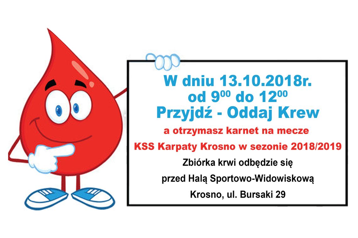 Zbiórka krwi - Strefa Kibica-Dawcy - 13.10.2018